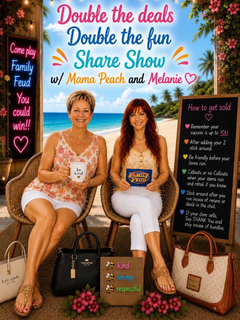 🍑 Double the Dealz Double the fun💗 💋 Share Show w/ Mama Peach & Melanie